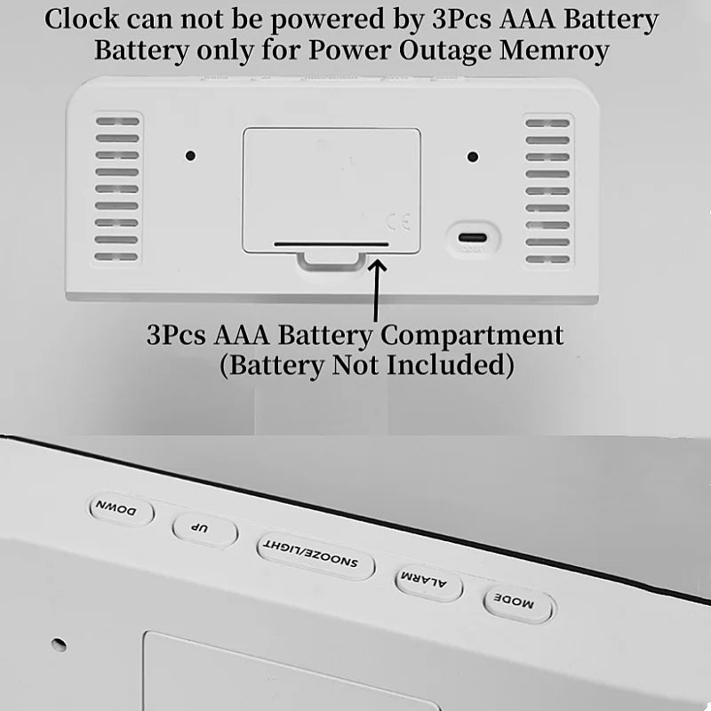 Dual Alarm LED Clock