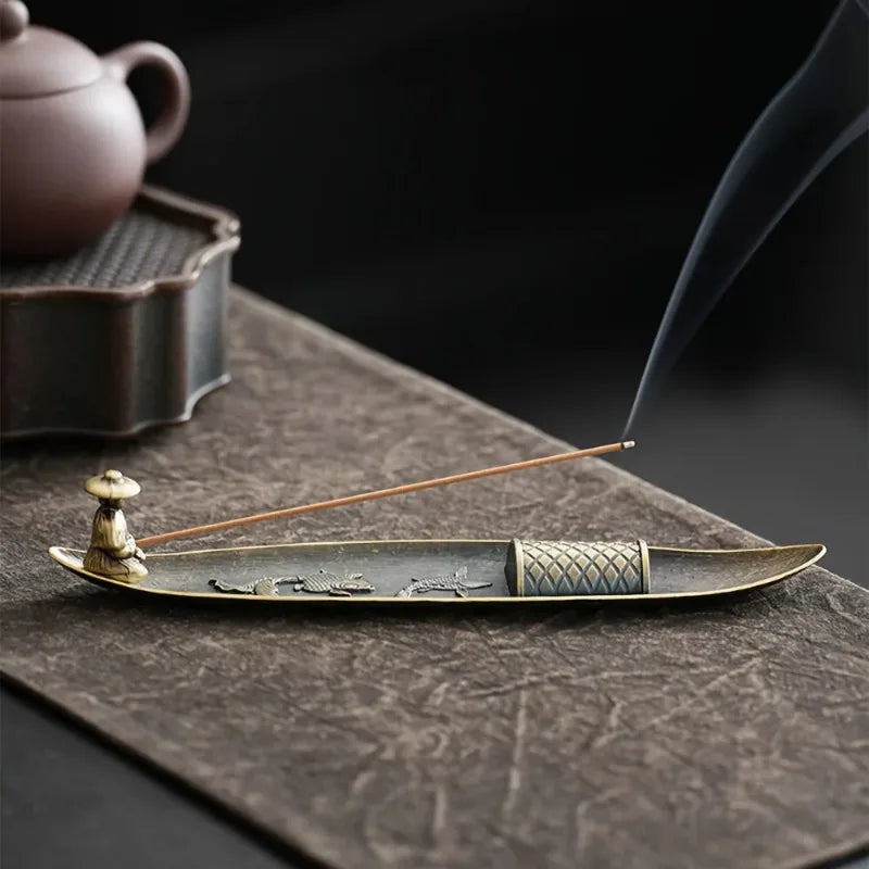 Zen Fishing Incense Burner