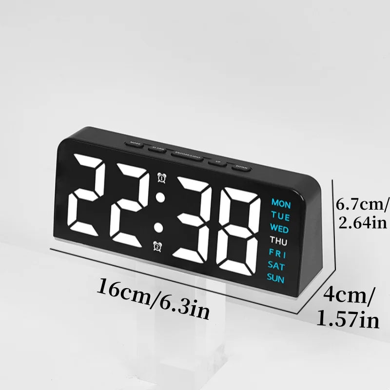 Dual Alarm LED Clock
