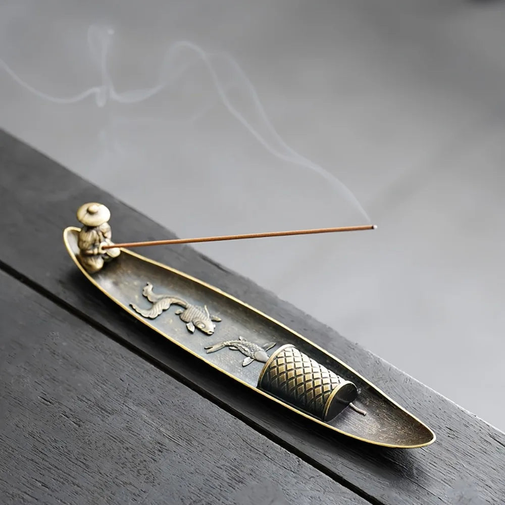 Zen Fishing Incense Burner